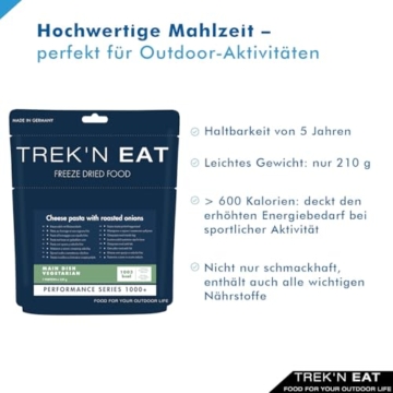 TREK'N EAT Käsenudeln mit Röstzwiebeln PS1000+ – Kalorienreiche Outdoor-Mahlzeit für Expeditionen, Trekking & Notfallvorsorge - 4