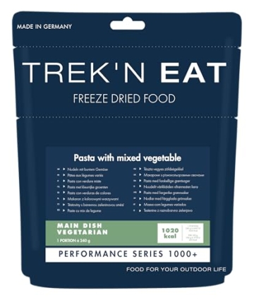 Trek’N Eat Nudeln mit buntem Gemüse PS1000+ Deine hochkalorische Outdoor-Mahlzeit (1000+ kcal) für Trekking, Expedition & Notvorrat - 1