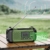 Vikeri Kurbelradio 12000mAh, Notfallradio mit Kurbel und Solar mit AM/FM/SW, Power Bank,LED Camping Licht,SOS Alarm,Kompass, USB-C Handyladung, Tragbare Radio mit Tragegurt für Notfall (Grün) - 2